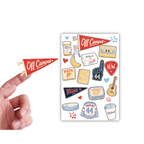 inviting affairs paperie - Off Campus Inspired Sticker Sheet- Campus Icons & Music
