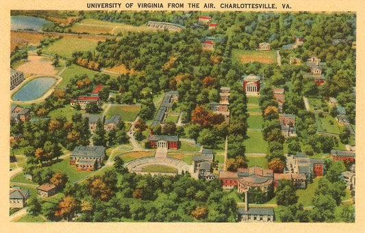 Found Image Press - Postcard - University of Virginia From Above