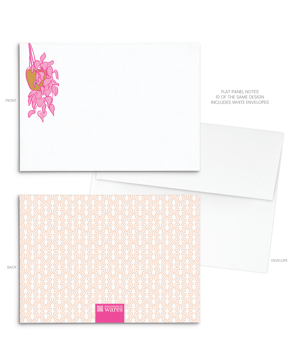 UncommonWares - 10 Flowy Panel Note Cards