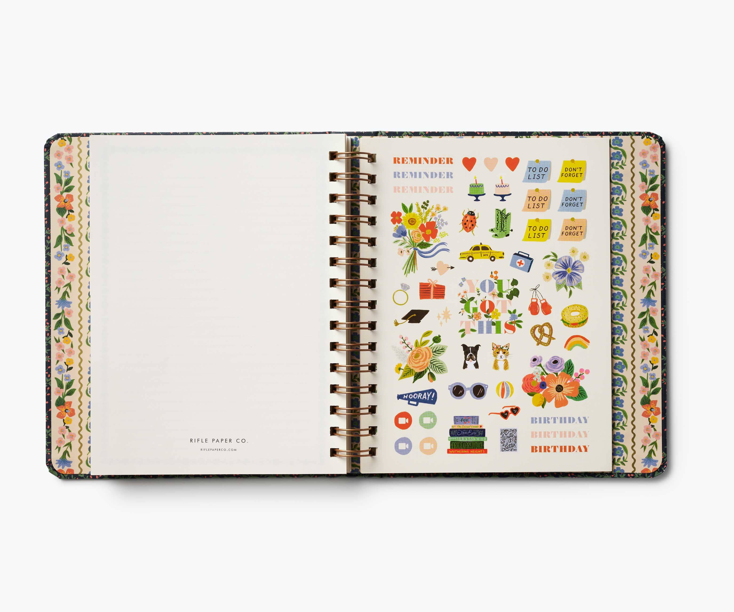 Rifle Paper Co. - 2026 Wildwood 17-Month Academic Covered Spiral Planner