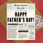 Morgan Swank Studio - Vintage Newspaper Punny Father's Day Card