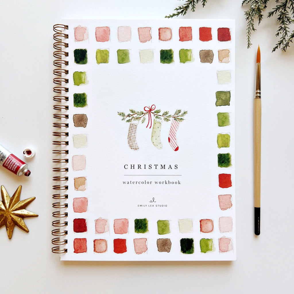 emily lex studio - Christmas Watercolor Workbook