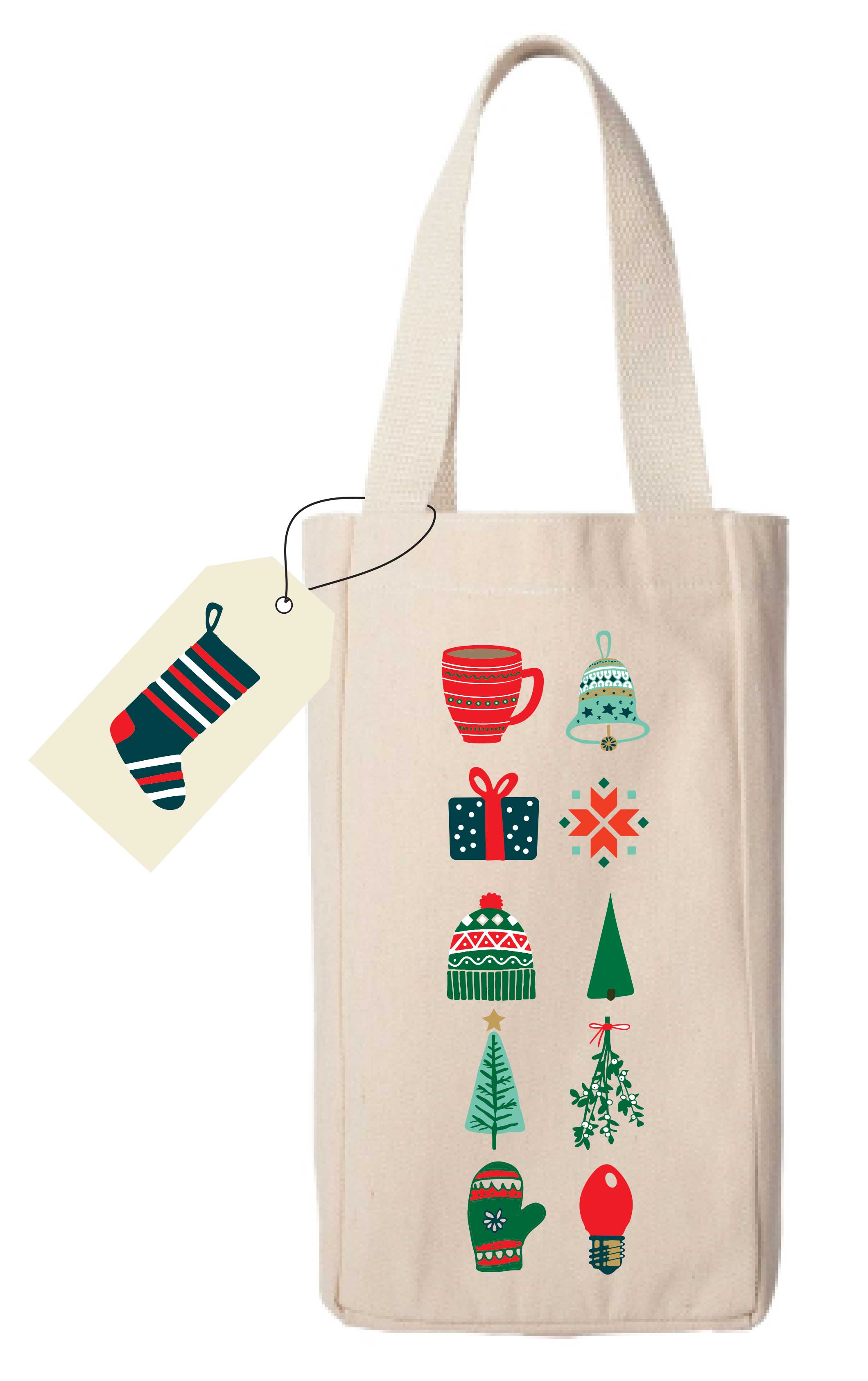 Potluck Press - Christmas Icons Wine Bag
