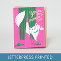Egg Press Manufacturing - Cat Love Punny Letterpress Greeting Card