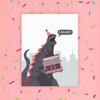 Modern Printed Matter - Godzilla's Bakery Birthday Card
