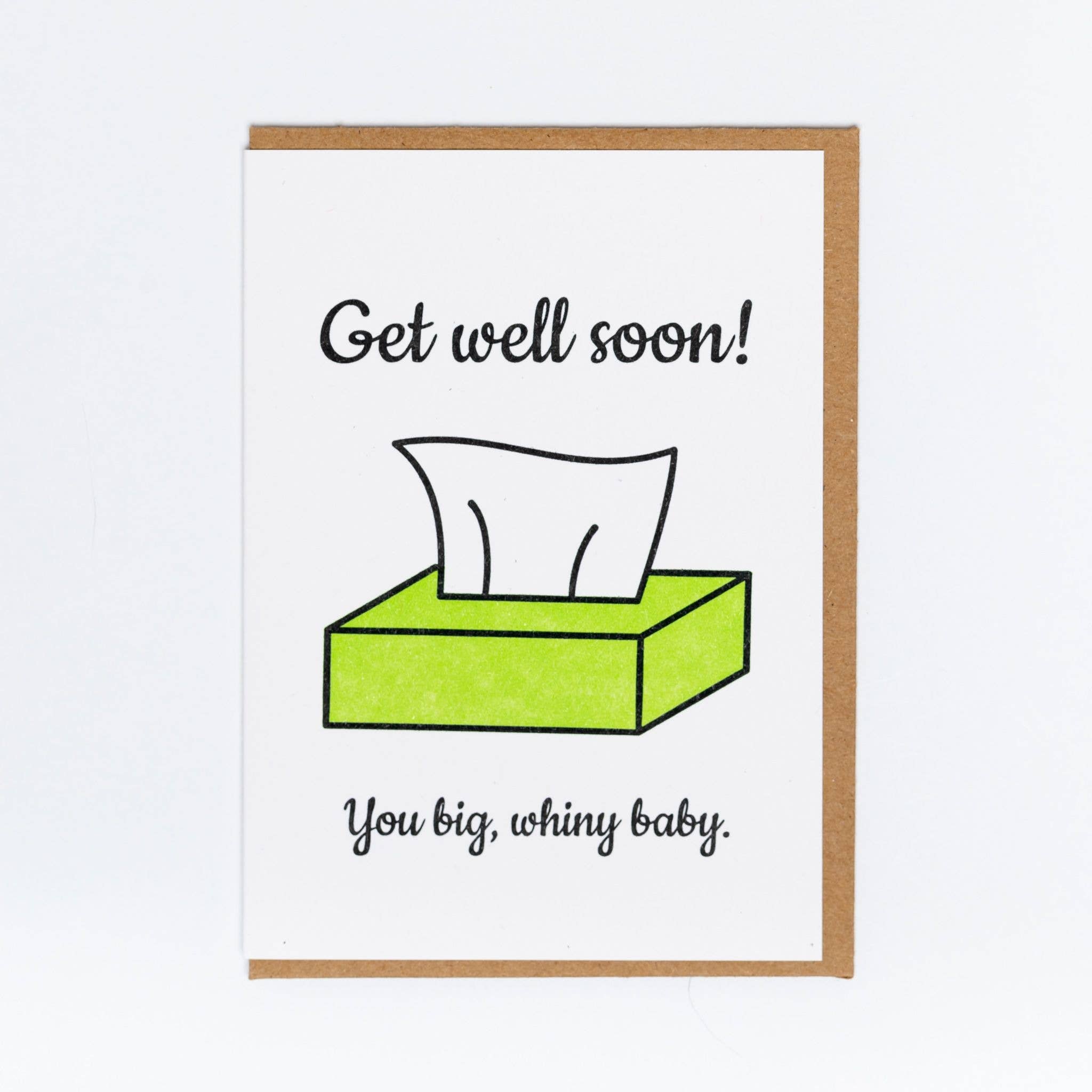 Lady Pilot Letterpress - Whiny Baby Greeting Card