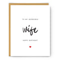 Footnotes - To My Wife - Birthday Card