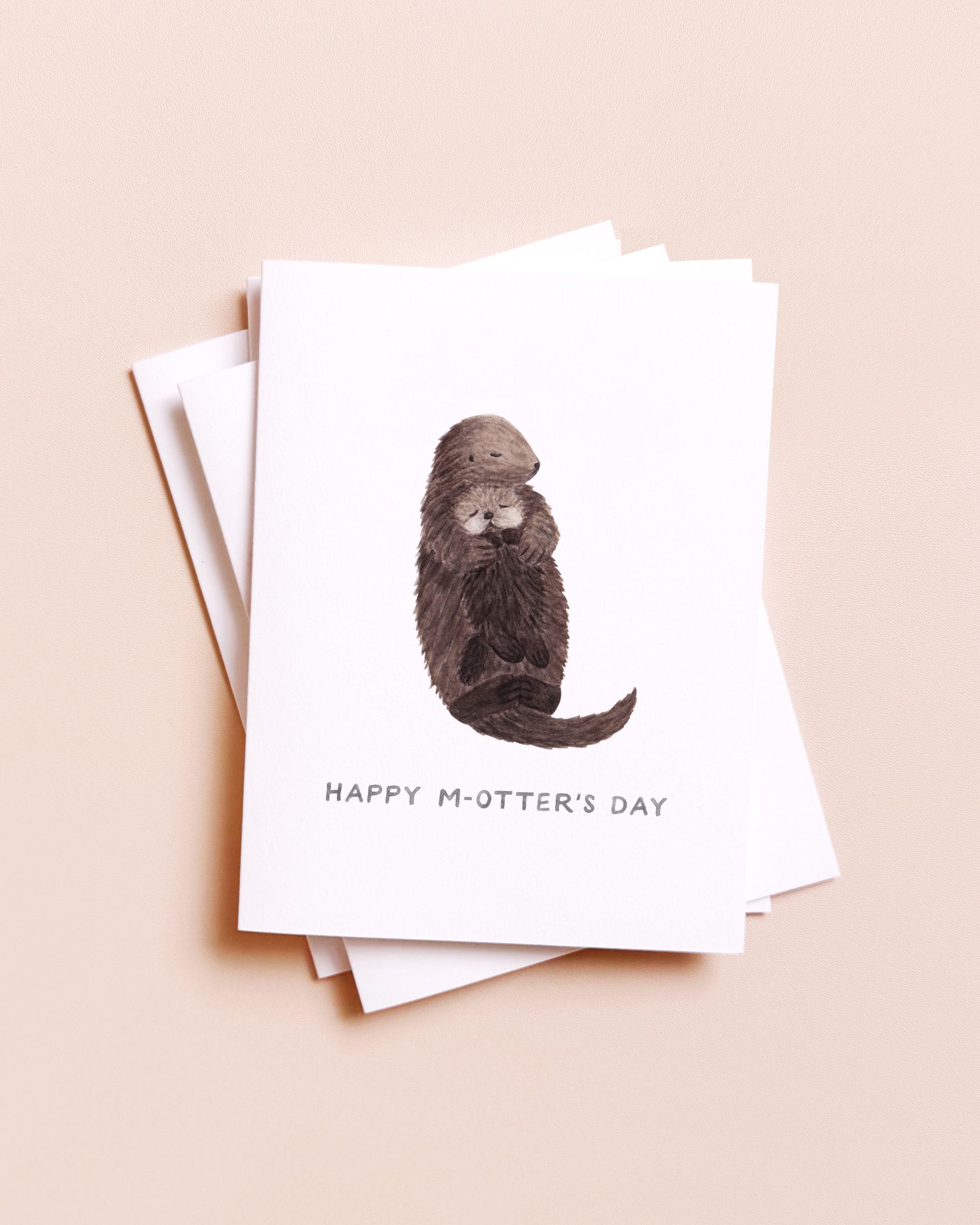 Amy Zhang - Otter Mom — Animal Pun Mother's Day Card