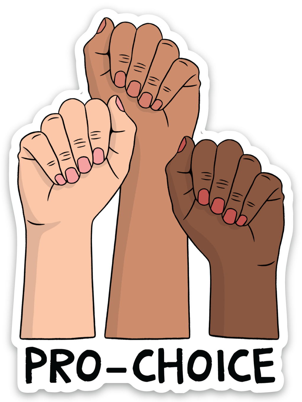 THE FOUND - Pro-Choice Hands Die Cut Sticker