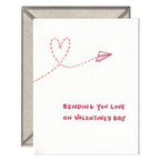 INK MEETS PAPER - Paper Airplane Valentine - Valentine's Day card