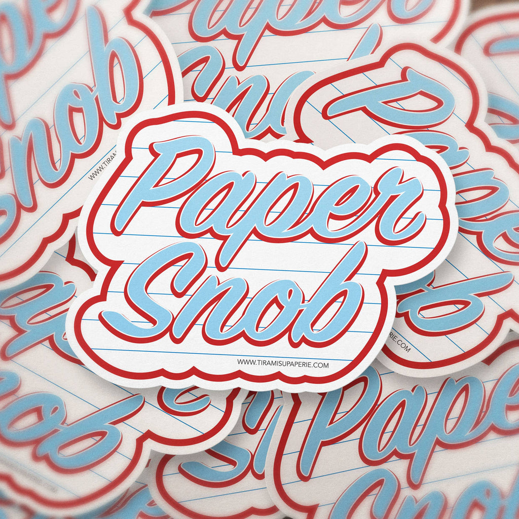 Tiramisu Paperie - Paper Snob, 3" Vinyl Sticker