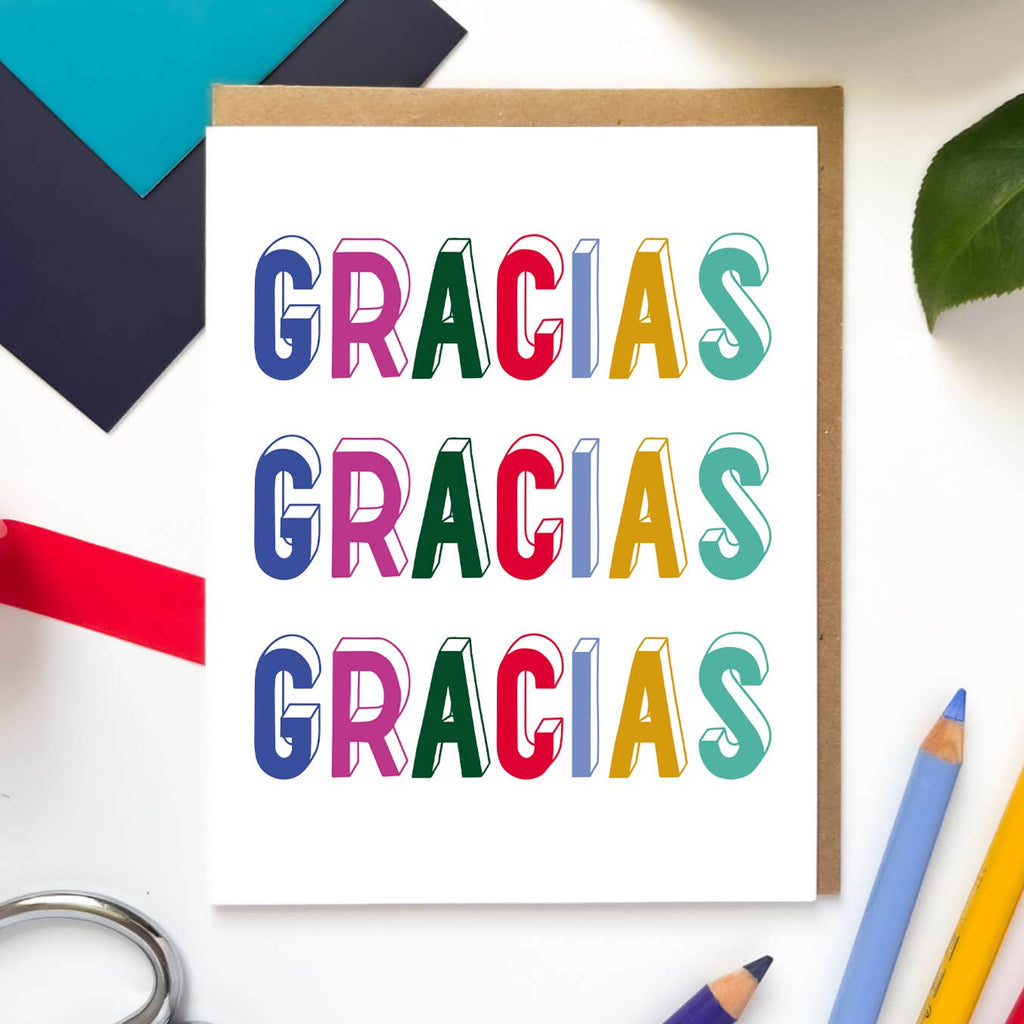 Morgan Swank Studio - Tres Gracias | Spanish Thank You Card