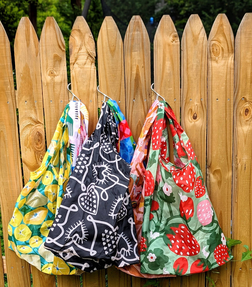 All Very Goods - Reusable Grocery Bag - Strawberry Garden