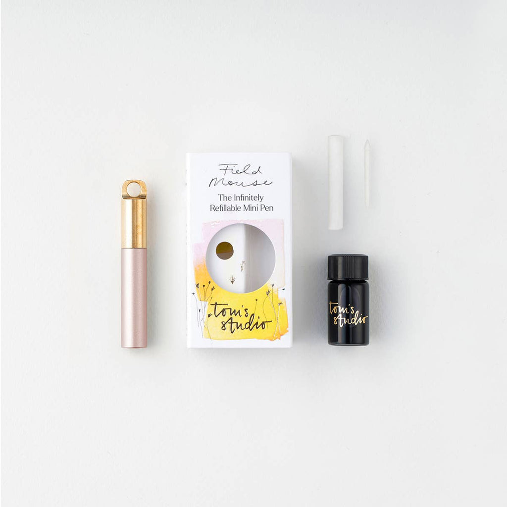 Tom's Studio - The Field Mouse – refillable travel pen: Brass