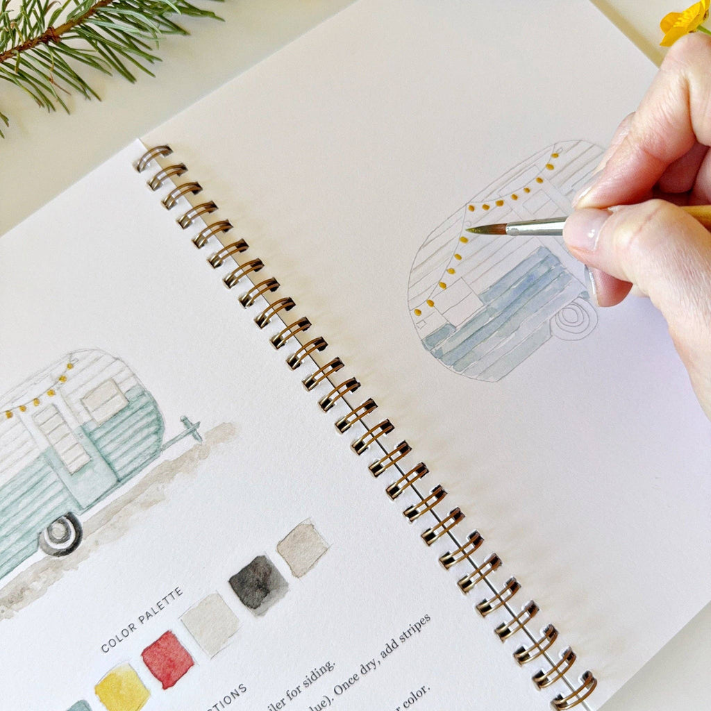 emily lex studio - Camping Watercolor Workbook