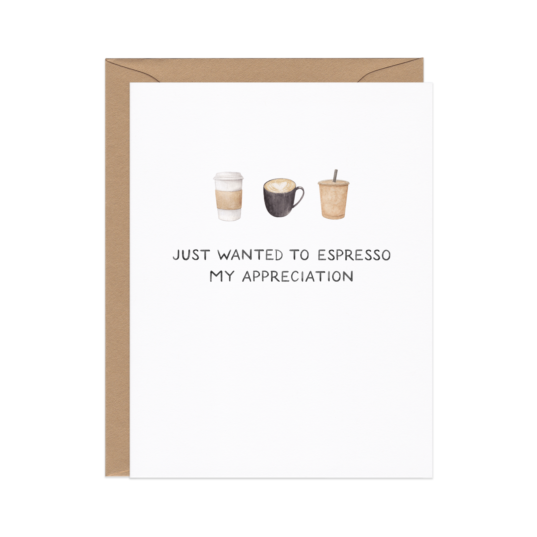 Amy Zhang - Espresso My Appreciation — Coffee Pun Thanks Card