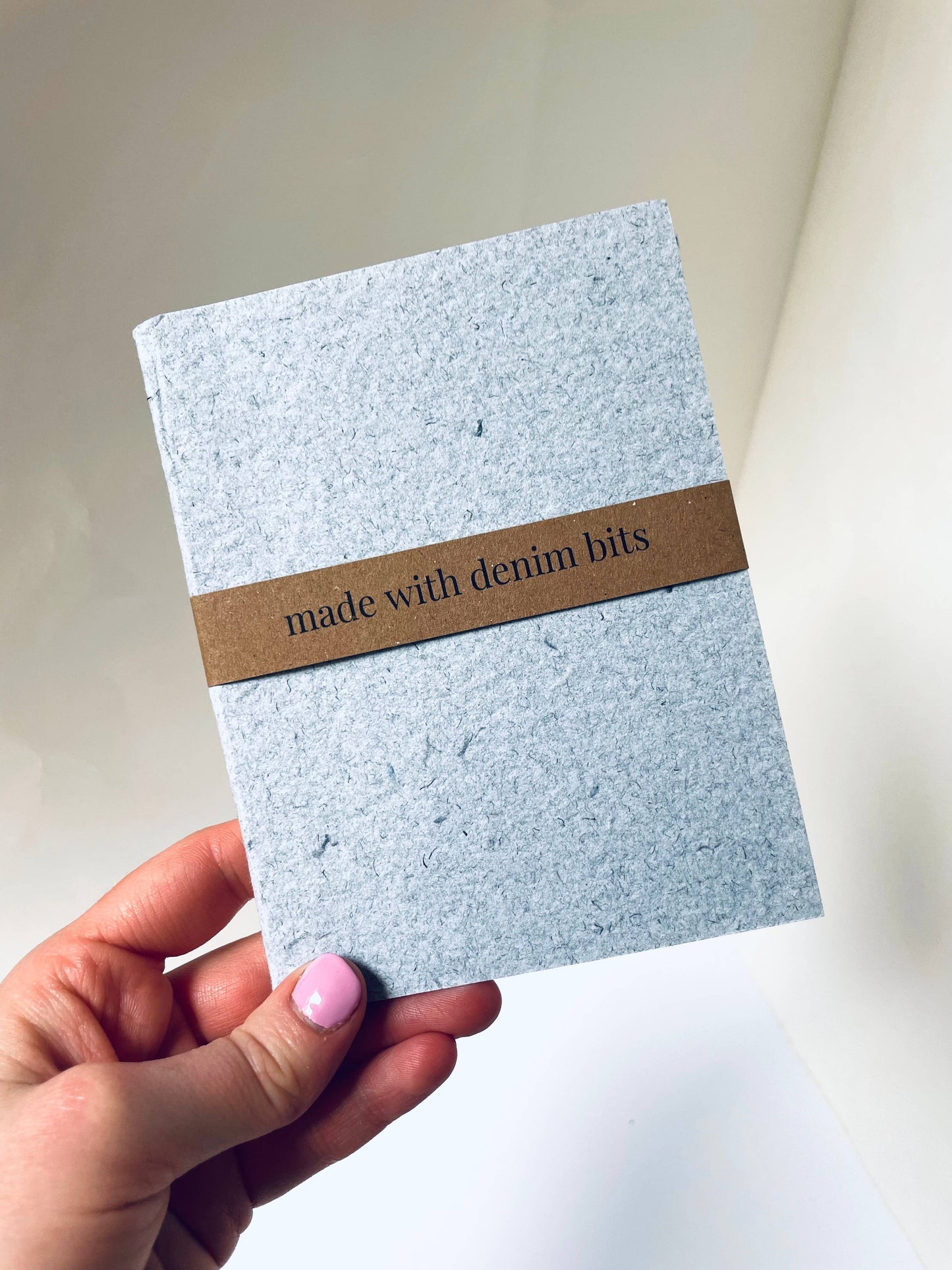 Atelier By Cat - Mini Recycled Denim Confetti Notebook Eco-Friendly Paper: Blank