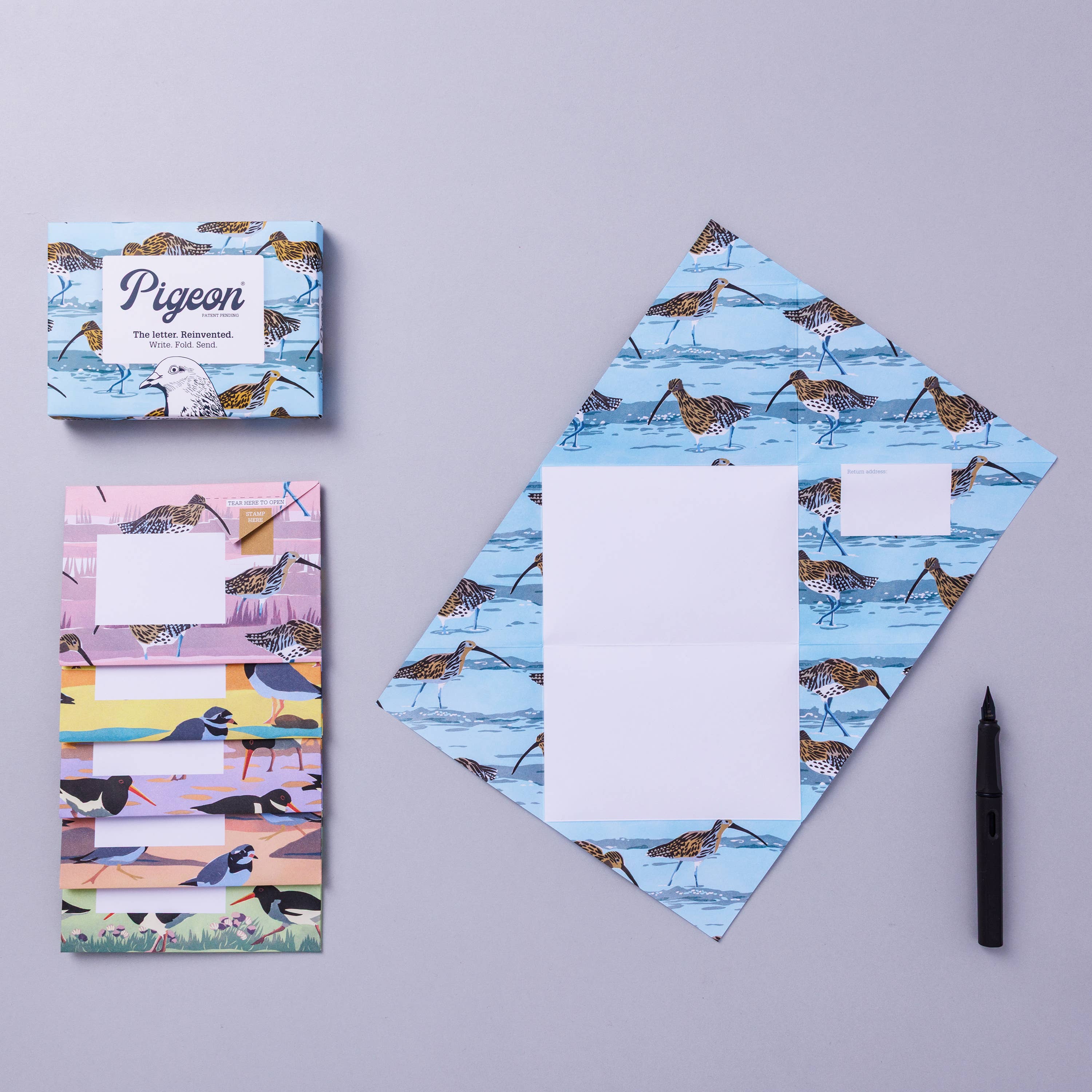 pigeonposted - Hebridean Pigeon, Folding Seaside Letter Set – Pack of 6