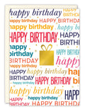 Black Joy Paper - Happy Birthdays Birthday Card - Gold Foil Stamped