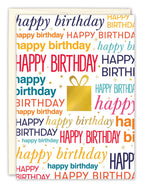 Black Joy Paper - Happy Birthdays Birthday Card - Gold Foil Stamped