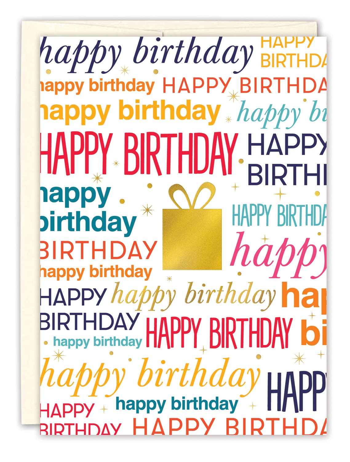 Black Joy Paper - Happy Birthdays Birthday Card - Gold Foil Stamped