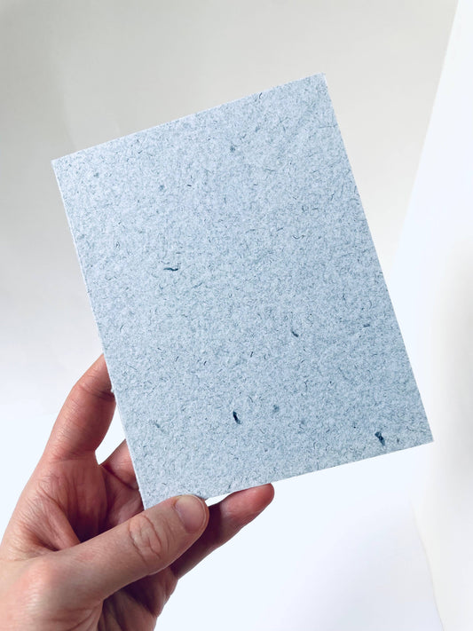 Atelier By Cat - Mini Recycled Denim Confetti Notebook Eco-Friendly Paper: Blank