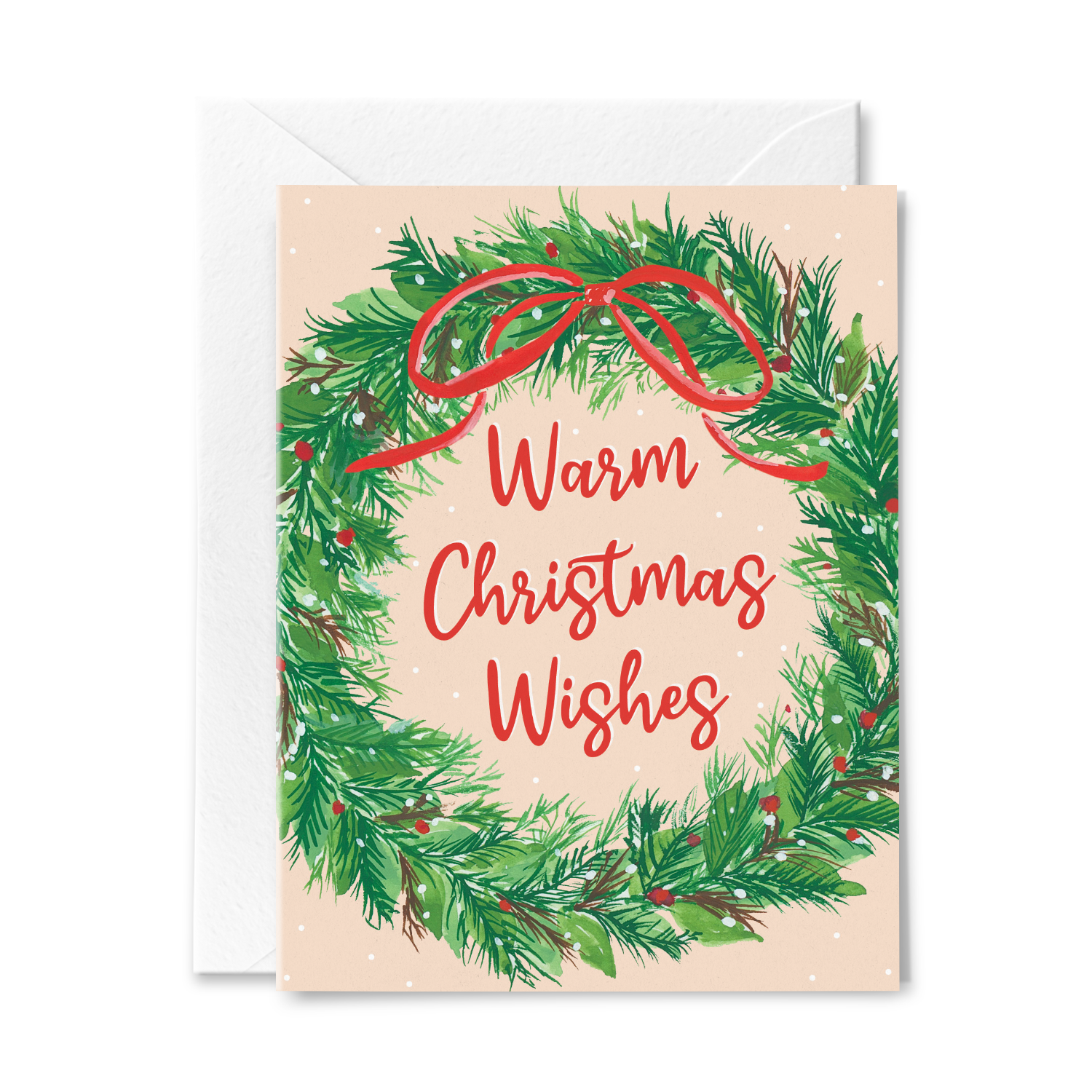 June Paper Market - Warm Christmas Wishes Greeting Card