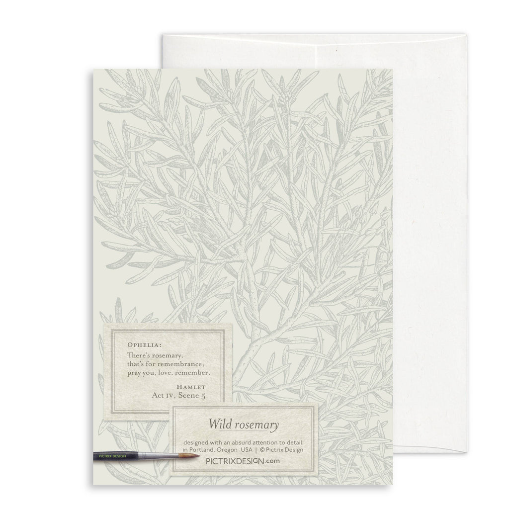 Pictrix Design - "Wild rosemary" A6 sympathy card 