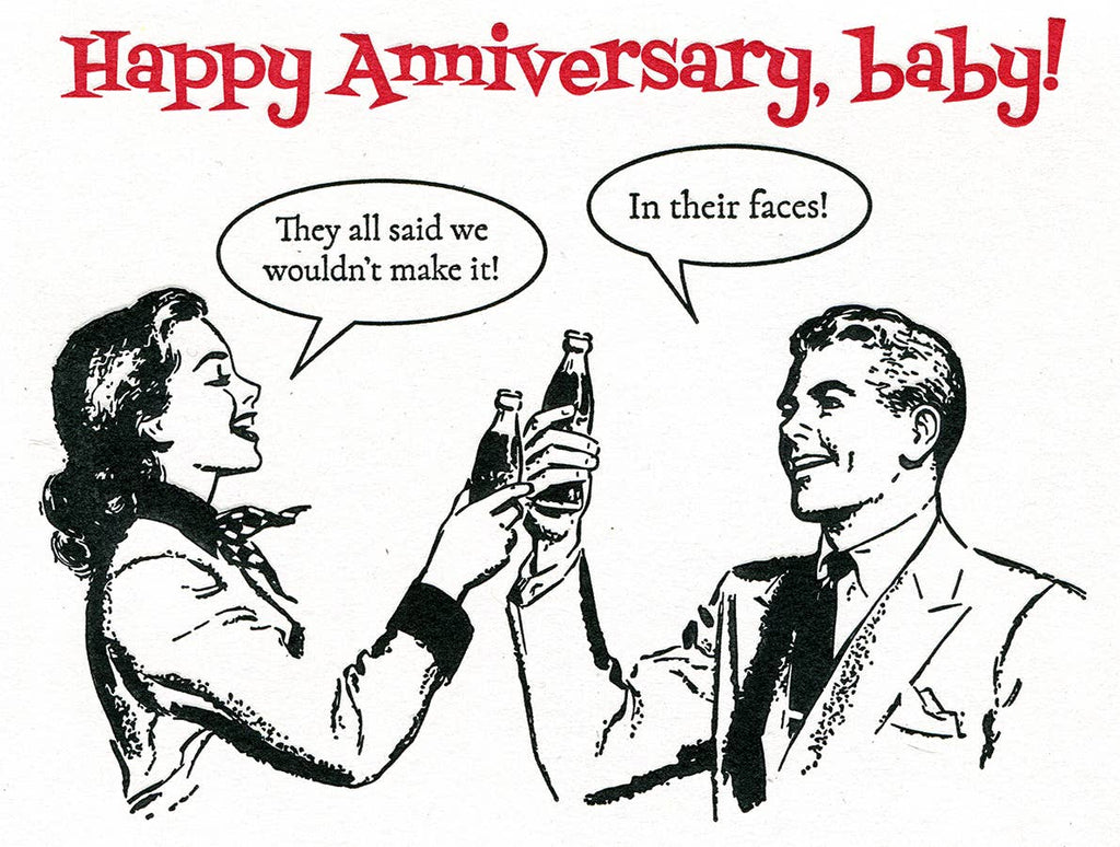 Lady Pilot Letterpress - Faces Anniversary Greeting Card