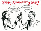 Lady Pilot Letterpress - Faces Anniversary Greeting Card