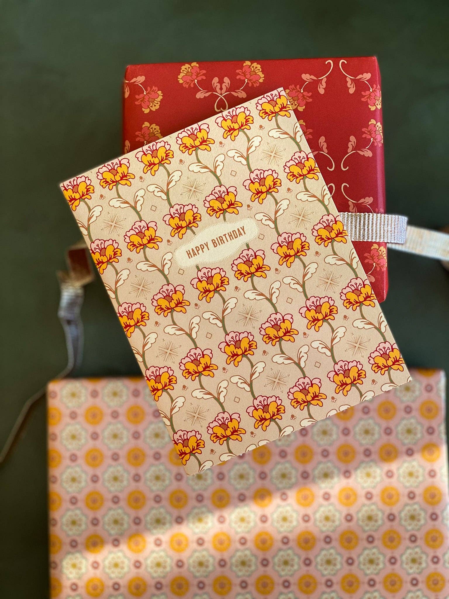 re:mused studio - Rosie Sprig Birthday A2 Greeting Card