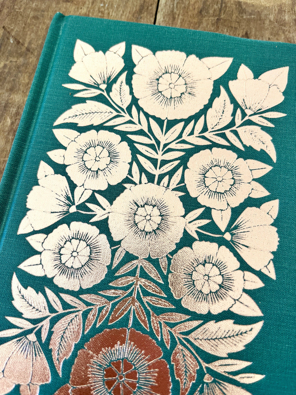 Katharine Watson - Foil Stamped Linen Journal, Blank Jewel Green