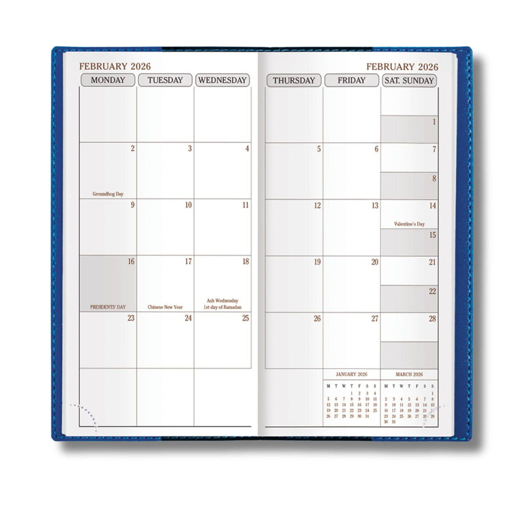 Exacompta 2026 Pocket Planner - "Space 17" : Texas Blue