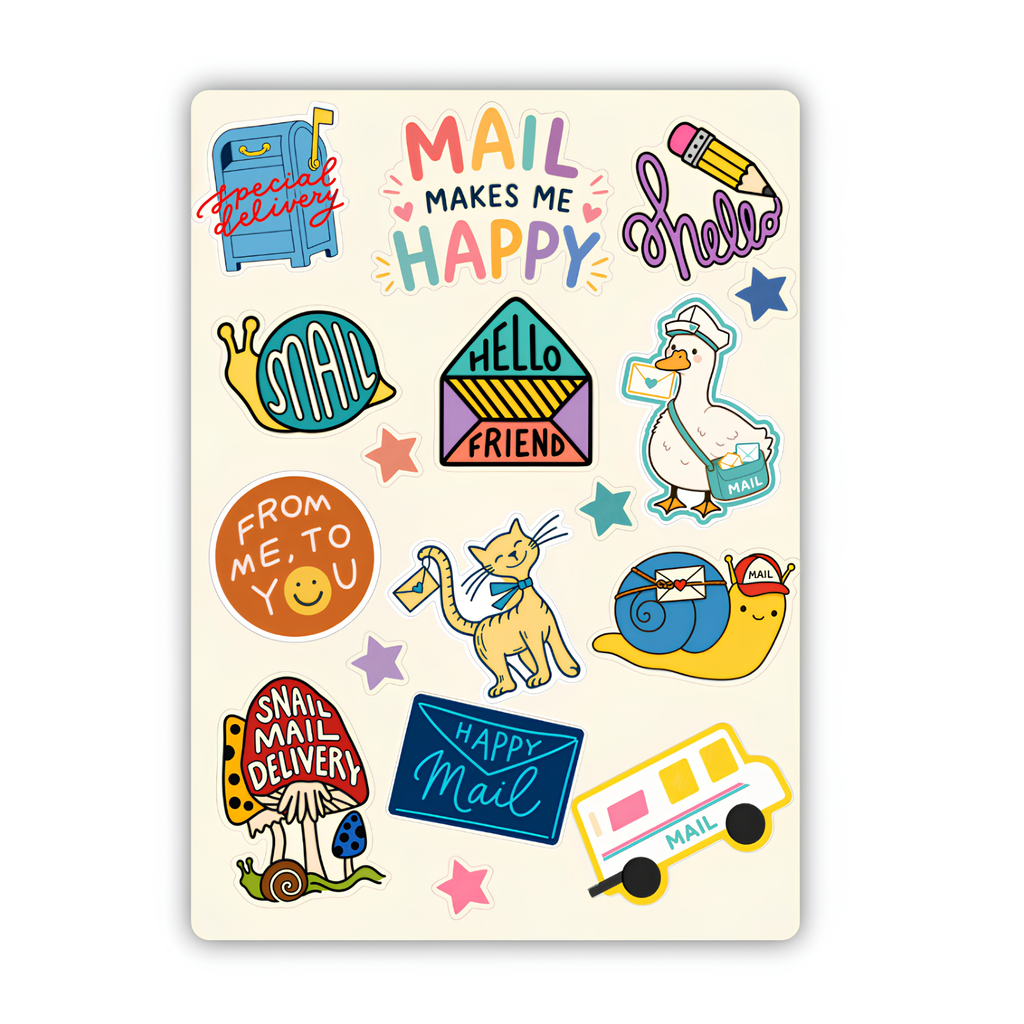 inviting affairs paperie - Happy Mail Sticker Sheet