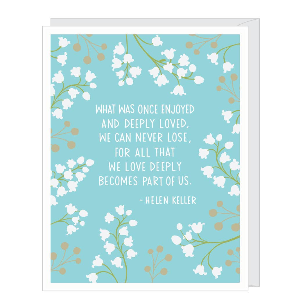 Apartment 2 Cards - Helen Keller Quote Sympathy/Support Card