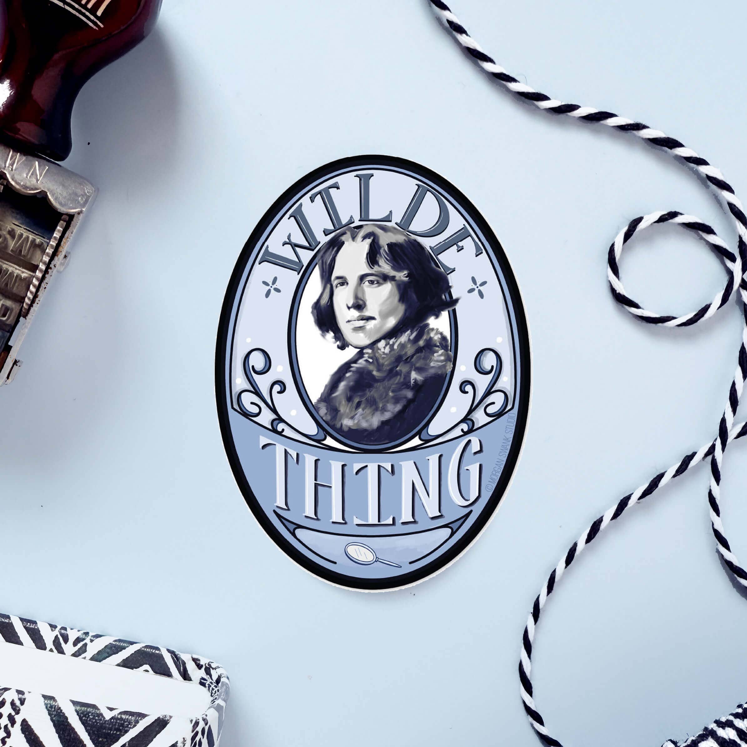 Morgan Swank Studio - Wilde Book Author Cameo Sticker