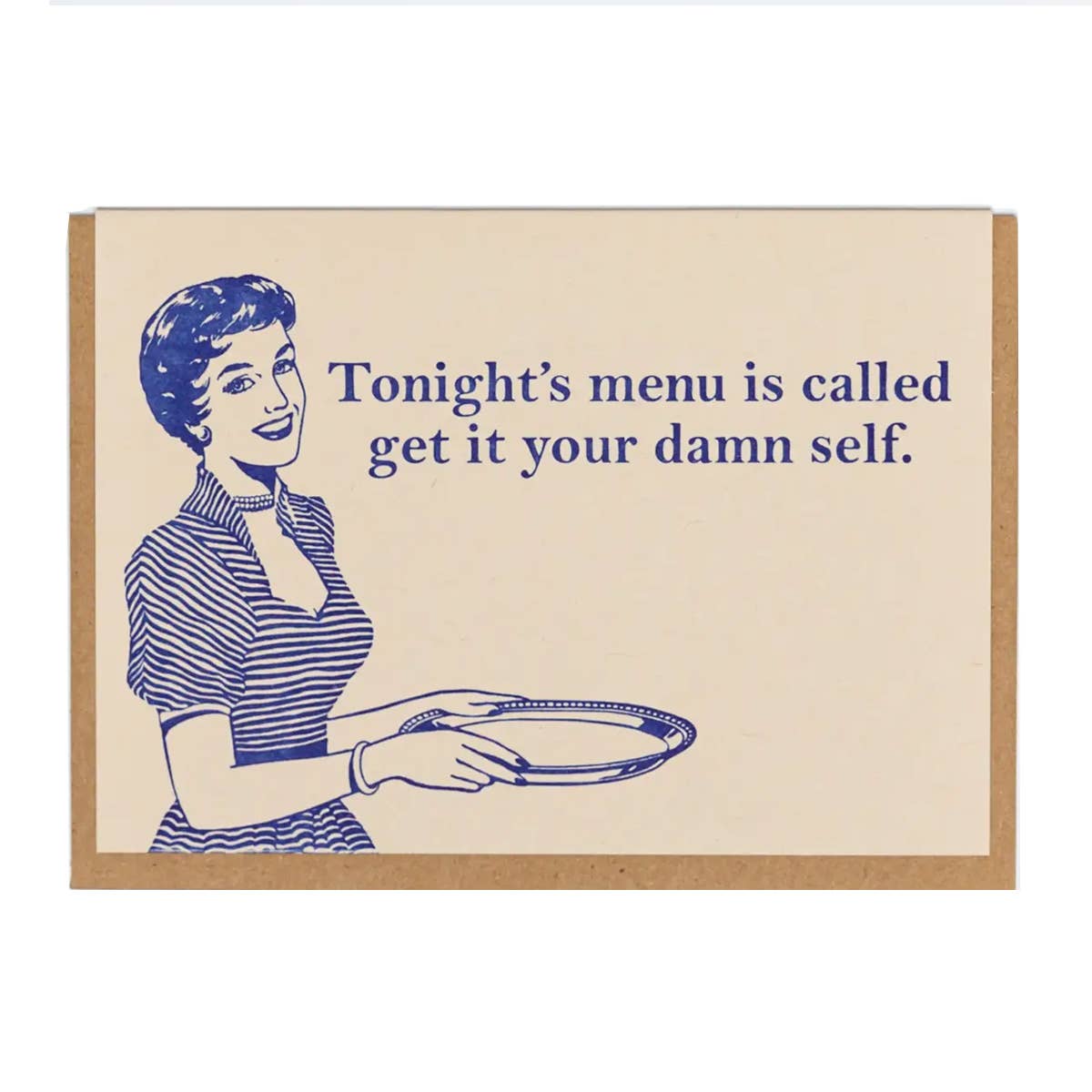 Lady Pilot Letterpress - Tonight's Menu Greeting Card