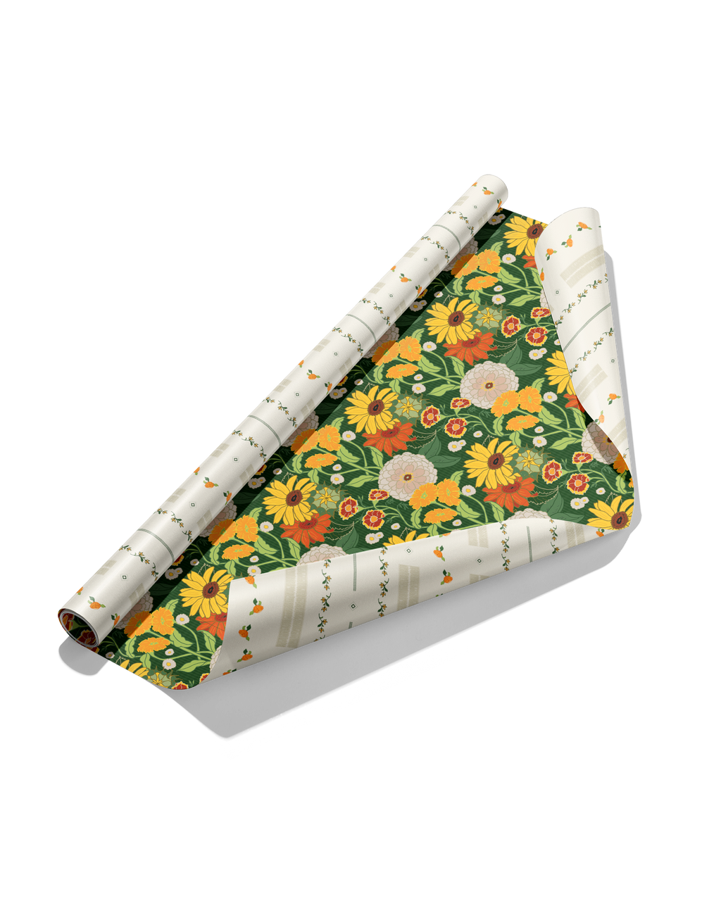 re:mused studio - Autumn Blooms Gift Wrap Sheet – Double Sided: Single Sheets