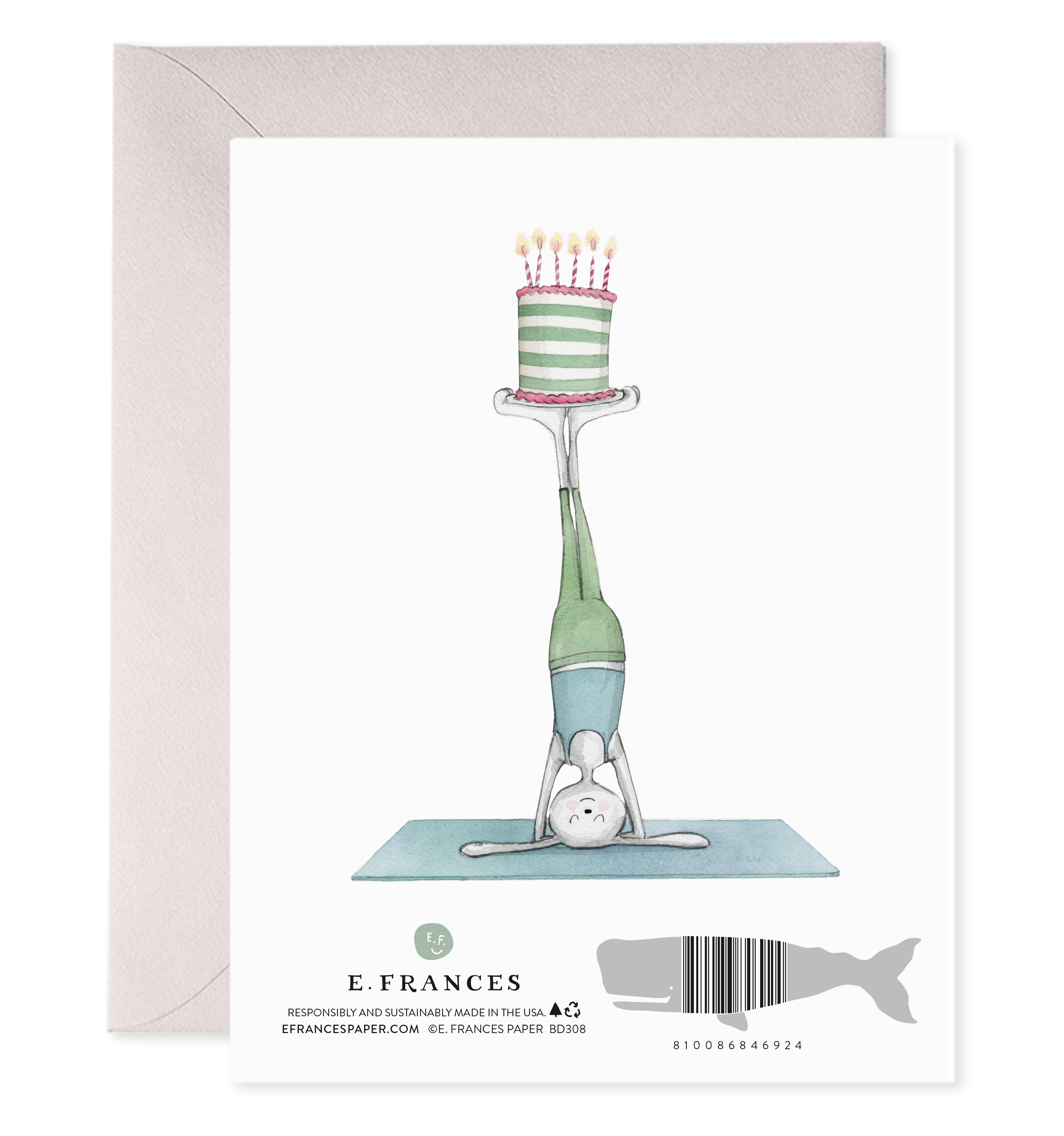E. Frances Paper - Birthday Warrior | Yoga Birthday Greeting Card