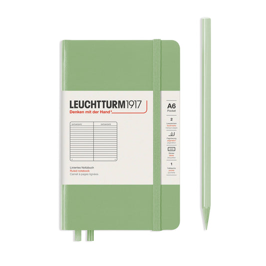 Leuchtturm1917- Notebooks - Pocket (A6): Sage / Hardcover / Ruled