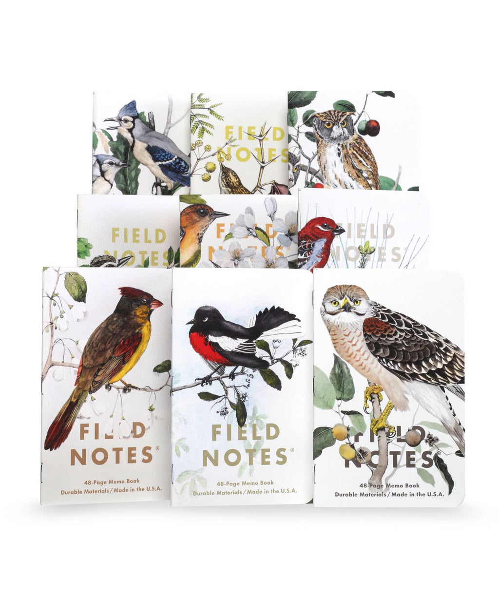 Field Notes - Birds and Trees of North America: Pack C: Redstart, Cardinal, Redshoulder Hawk