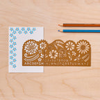Another Studio - Botanical drawing Stencil, Arts and Journaling in Brass