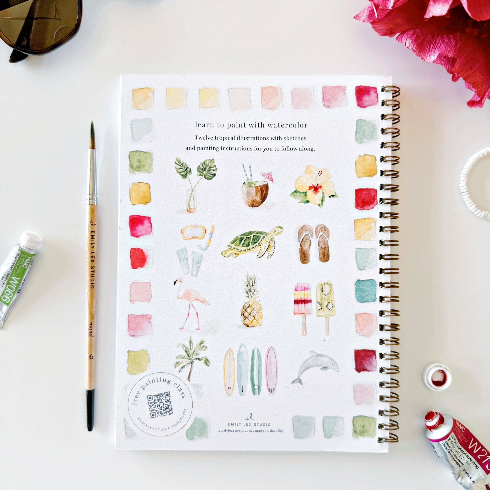 emily lex studio - Tropical Watercolor Workbook