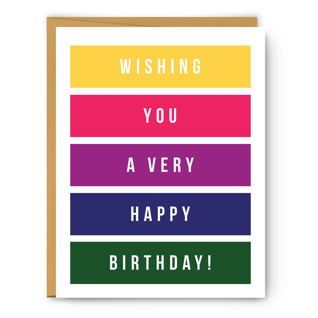 Footnotes - Wishing You A Very Happy Birthday - Birthday Card
