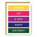 Footnotes - Wishing You A Very Happy Birthday - Birthday Card