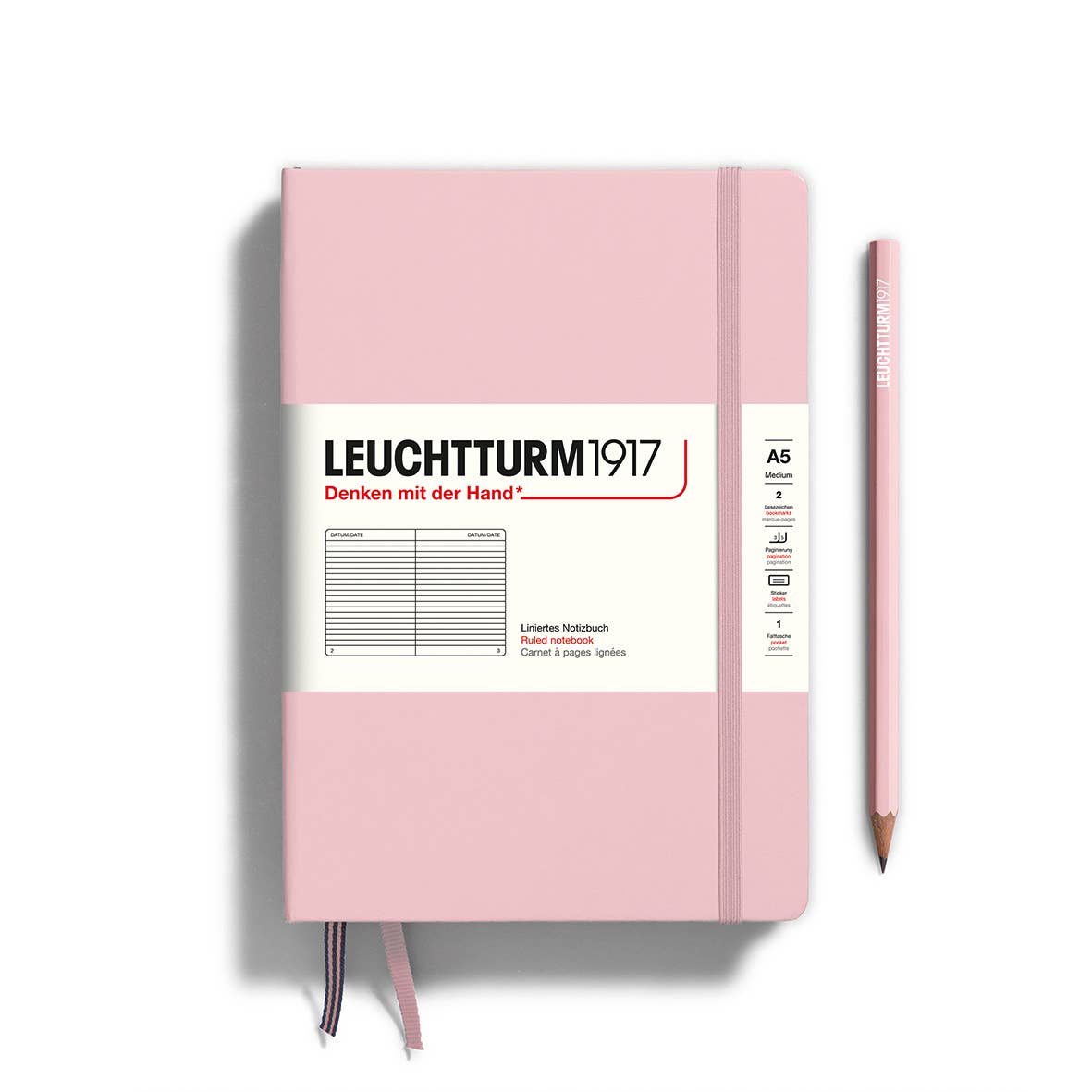 Leuchtturm1917- Notebooks - Medium (A5): Black / Hardcover / Ruled