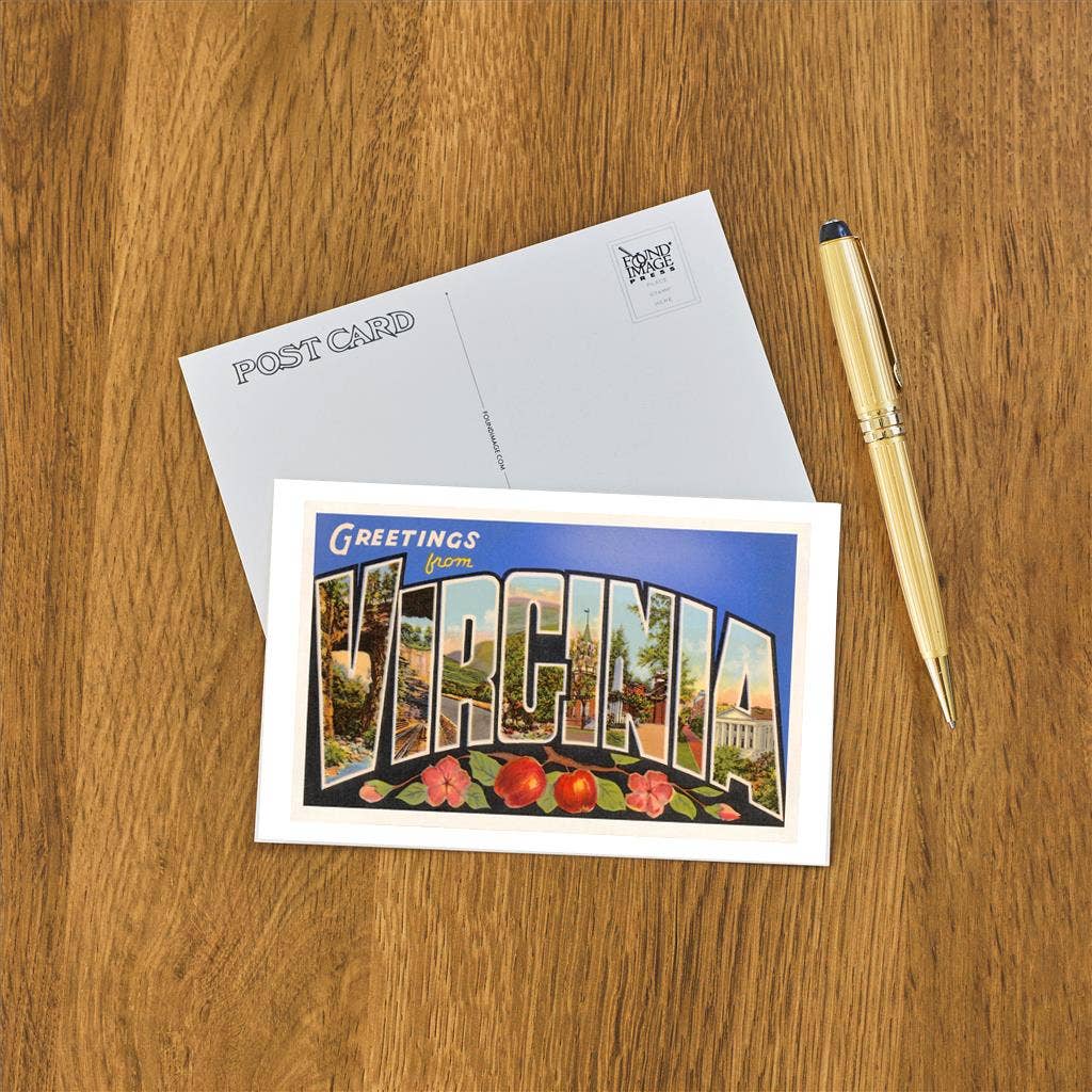 Found Image Press - Postcard VA-28 Greetings from Virginia