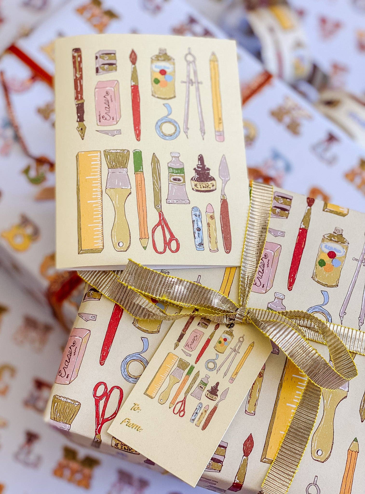 re:mused studio - Art School Supplies A2 Greeting Card