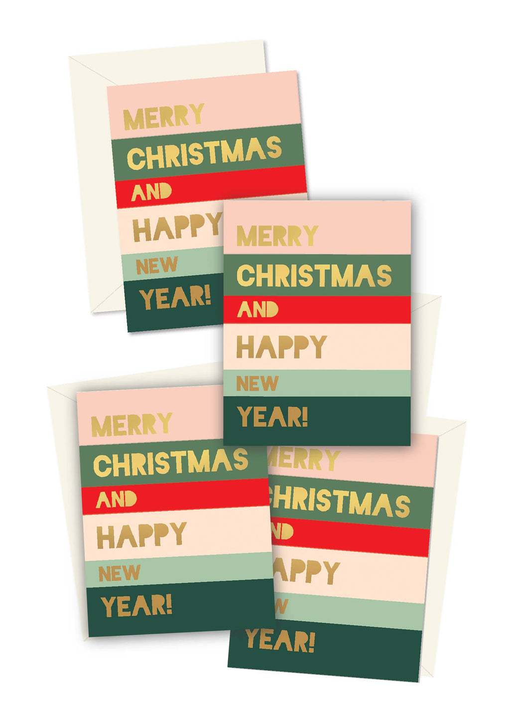 Ginger P. Designs - Holiday Colorblock Christmas Greeting Card Boxed Set