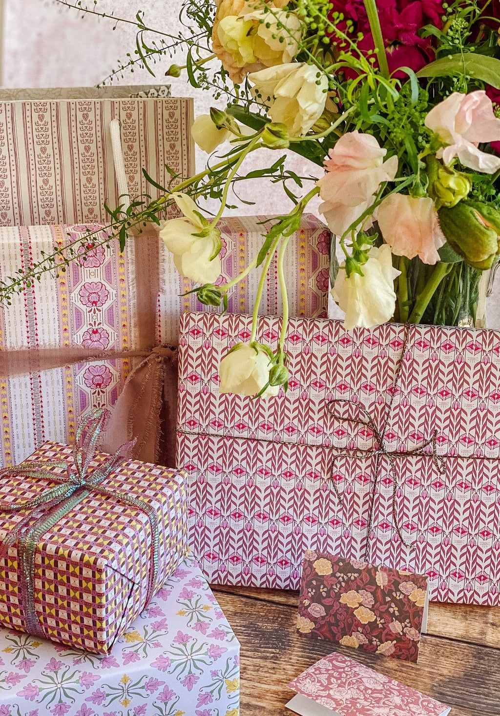 re:mused studio - Le Folk Gift Wrap Sheet - Double Sided